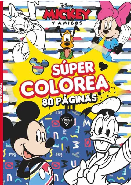 267 vertice super colorear 80 páginas mickey amigos