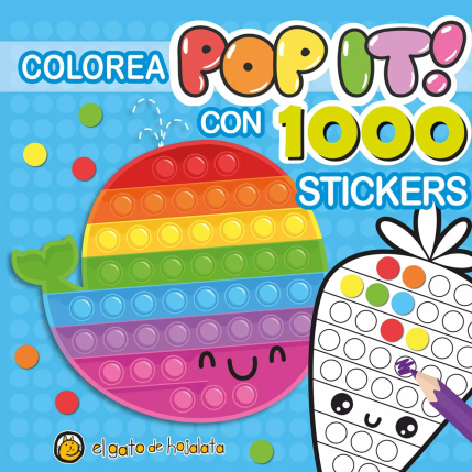 297 el gato de hojalata pop it con 1000 stickers ballena