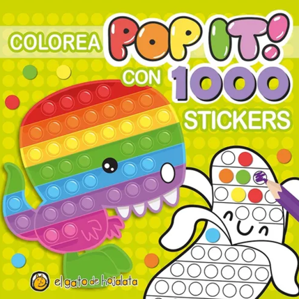 300 el gato de hojalata pop it con 1000 stickers dinosaurio