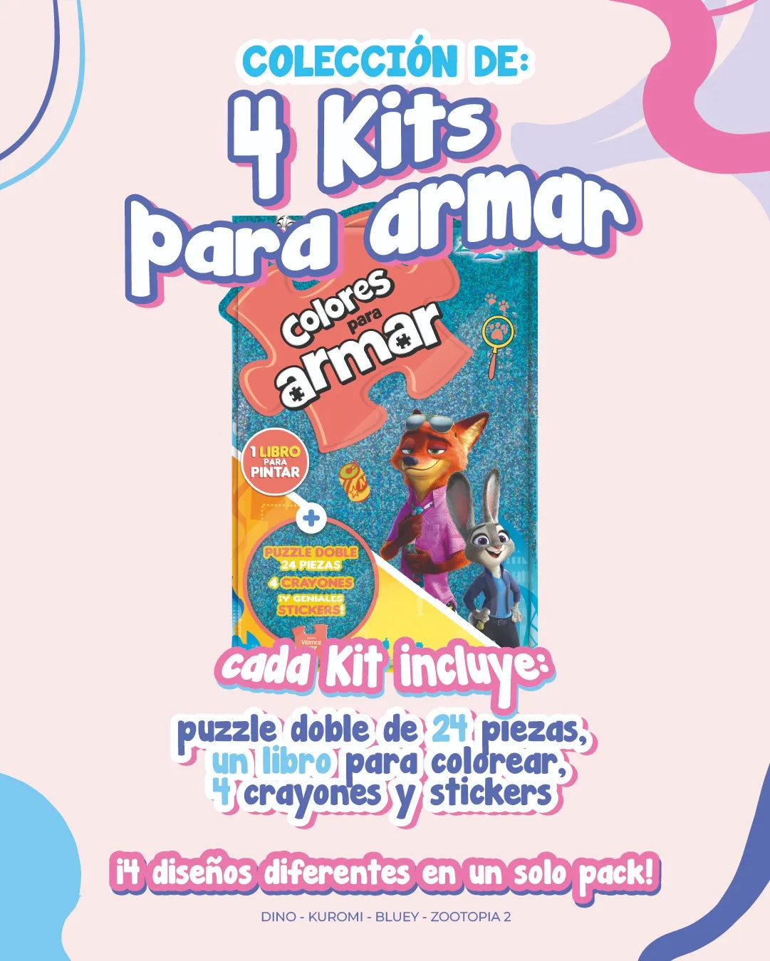Colores para armar 4 kits Colores para armar 4 kits